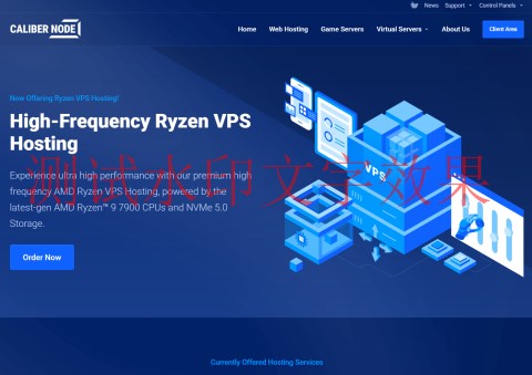 calibernode：北卡机房vps，1核/1GB/20GB SSD/2TB@1Gbps带宽，$12.96/年插图