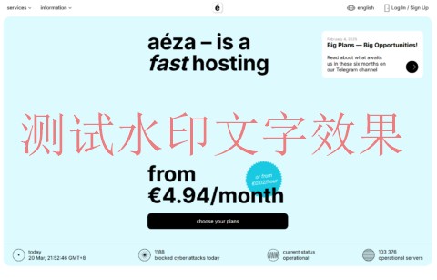 aeza：瑞典VPS，1核/4GB/10G NVMe/100Mbps不限流量，€1.09/月插图